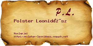 Polster Leonidász névjegykártya